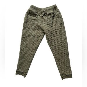EUC- Hanna Andersson, quilted joggers, olive, size 12.